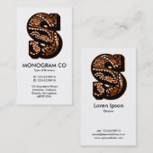 Paisley Monogram - S Visitenkarte (Vorne/Hinten)