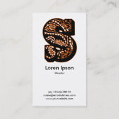 Paisley Monogram - S Visitenkarte (Rückseite)