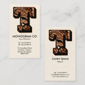 Paisley Monogram - T Visitenkarte (Vorne/Hinten)