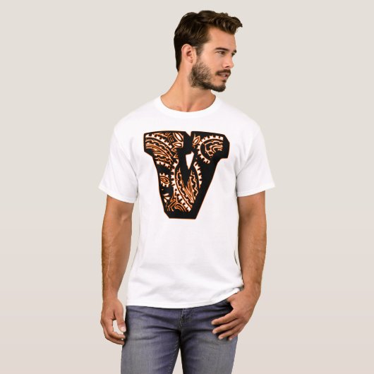 Paisley Monogram - V T-Shirt (Vorne ganz)