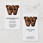 Paisley Monogram - W Visitenkarte (Vorne/Hinten)