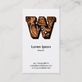 Paisley Monogram - W Visitenkarte (Rückseite)