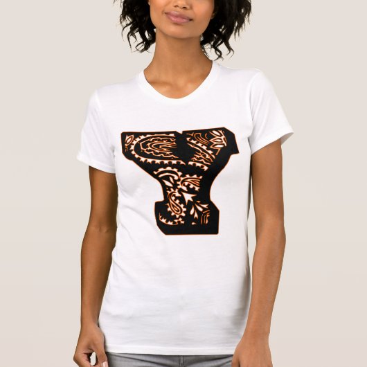 Paisley Monogram - Y T-Shirt (Vorderseite)