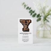 Paisley Monogram - Y Visitenkarte (Stehend Vorderseite)