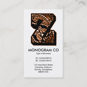 Paisley Monogram - Z Visitenkarte
