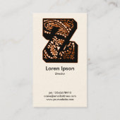 Paisley Monogram - Z Visitenkarte (Rückseite)