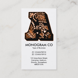 Paisley-Monogramm - A Visitenkarte