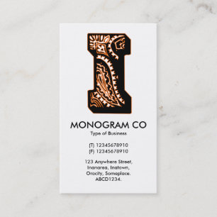 Paisley-Monogramm - I Visitenkarte