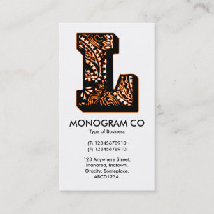 Paisley Monogramm - L Visitenkarte