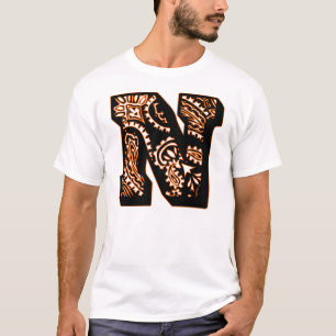 Paisley-Monogramm - N T-Shirt