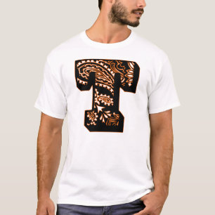 Paisley-Monogramm - T T-Shirt