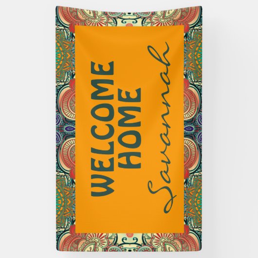 Paisley Mosaic Muster I + Ihre Ideen Banner (Vertikal)