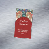 Paisley Mosaic Muster I + Ihre Ideen Magnetische Visitenkarte (Beispiel)