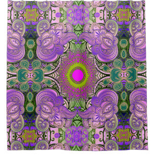 Paisley-Mosaikmuster II + Ihre Ideen Duschvorhang