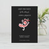 Paisley Motif Poster – Folk Art Floral Design Save The Date (Stehend Vorderseite)