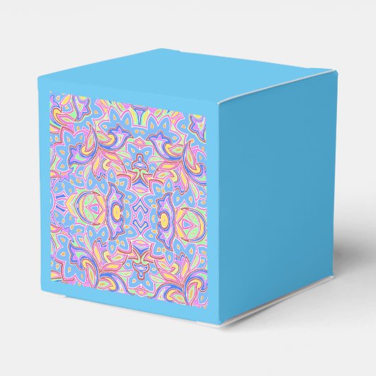 Paisley Multi Personalisiert Favor Box Geschenkschachtel (Rückseite)