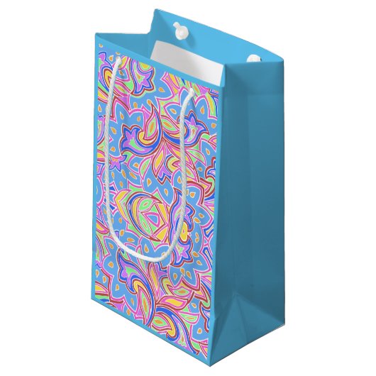 Paisley Multi Personalisiert Kleine Geschenktüte (Vorderseite Schrägansicht)