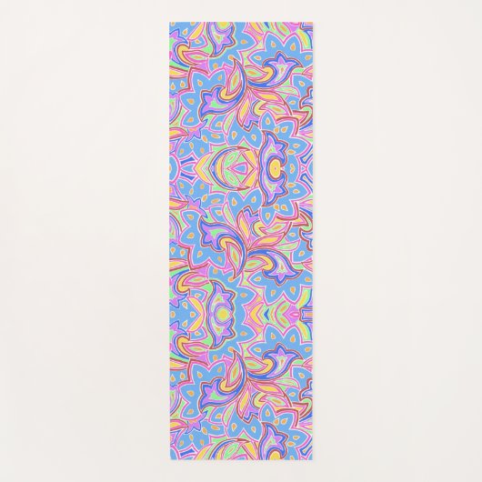 Paisley Multi Yogamatte (Vorderseite)