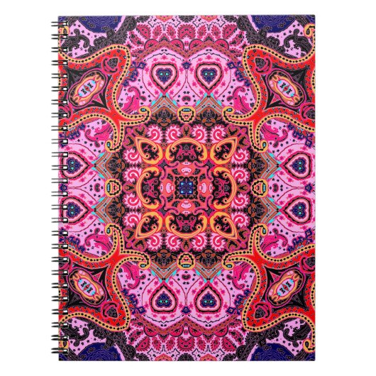 Paisley Multicolor nahtlose Schal-Design Muster Notizblock (Vorderseite)