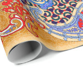 Paisley Multicolor-Schal-Design Geschenkpapier (Rolleneckpunkt)