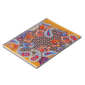 Paisley Multicolor-Schal-Design Notizblock (Linke Seite)