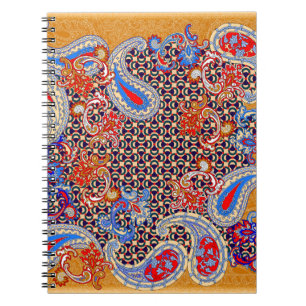 Paisley Multicolor-Schal-Design Notizblock