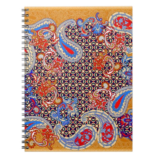 Paisley Multicolor-Schal-Design Notizblock (Vorderseite)