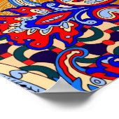 Paisley Multicolor-Schal-Design Poster (Ecke)