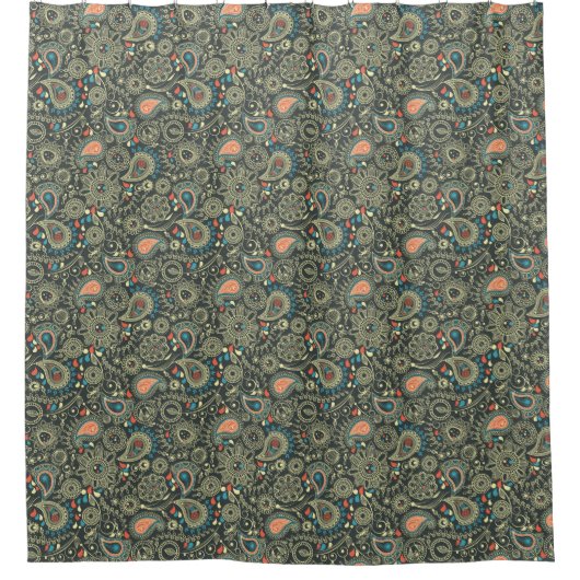 Paisley-Muster 3 Duschvorhang (Vorderseite)