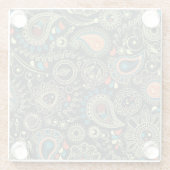Paisley-Muster 3 Glasuntersetzer (Rückseite)
