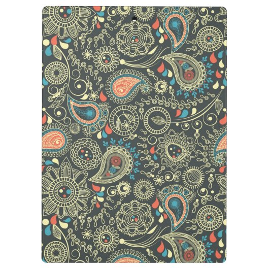 Paisley-Muster 3 Klemmbrett (Rückseite)