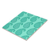 Paisley-Muster, Aqua und Türkis Fliese (Seite)