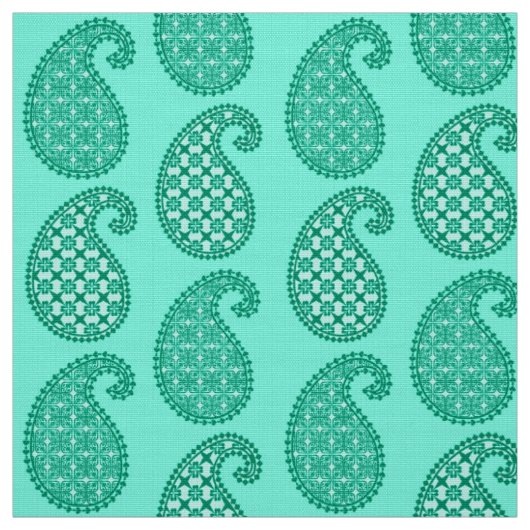 Paisley-Muster, Aqua und Türkis Stoff (Muster)