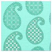 Paisley-Muster, Aqua und Türkis Stoff (Nahaufnahme)