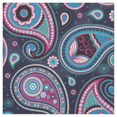 Paisley-Muster aquamarin blau Stoff (Nahaufnahme)