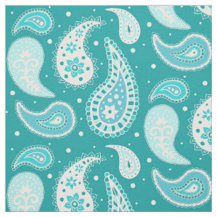 Paisley-Muster-aquamariner blauer Türkis Stoff