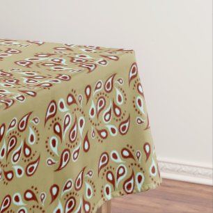 Paisley-Muster auf braun Tischdecke