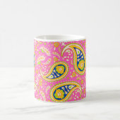 Paisley-Muster auf Rosa Kaffeetasse (Mittel)