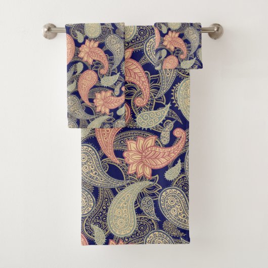 Paisley-Muster Badhandtuch Set (Insitu)