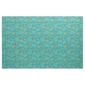 Paisley-Muster blau aquamarin orange Stoff (Yard (91,4 cm))