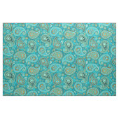 Paisley-Muster blau aquamarin orange Stoff (Fat Quarter (45,7 x 55,9 cm))