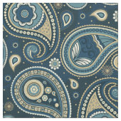 Paisley-Muster blau aquamarin Stoff (Nahaufnahme)