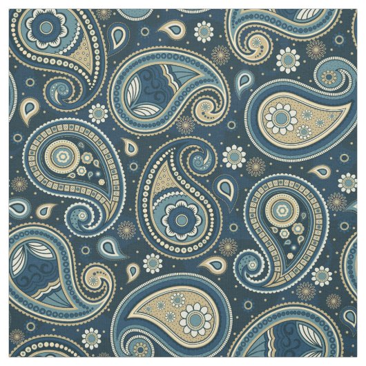 Paisley-Muster blau aquamarin Stoff (Muster)