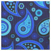 Paisley Muster blau Stoff (Nahaufnahme)