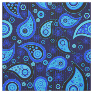 Paisley Muster blau Stoff