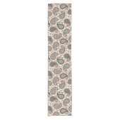 Paisley-Muster braun aquamarin beige elegant Kurzer Tischläufer (Vorderseite)