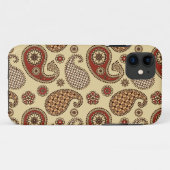 Paisley-Muster, braun, braun, beige Case-Mate iPhone Hülle (Rückseite (Horizontal))