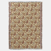 Paisley-Muster, braun, braun, beige Decke (Vorderseite Vertikal)