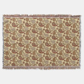 Paisley-Muster, braun, braun, beige Decke (Vorderseite)