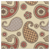 Paisley-Muster, braun, braun, beige Stoff (Nahaufnahme)